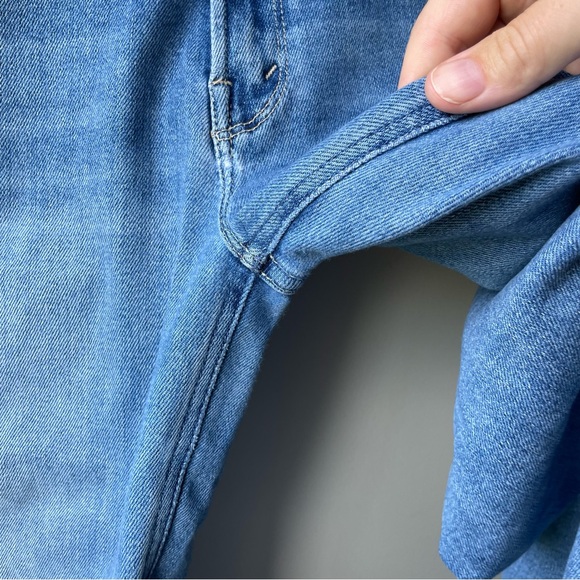 Mother The Mid-Rise Dazzler Ankle Fray Women’s Blue Denim Jeans Size 31 - Picture 8 of 15